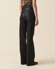 Le Jean- Gigi Skinny Flare Denim- Black Coated - Edit by Elaine Turner