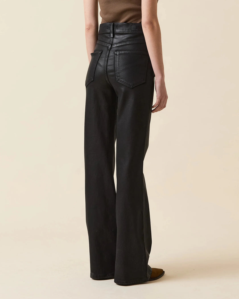 Le Jean- Gigi Skinny Flare Denim- Black Coated - Edit by Elaine Turner