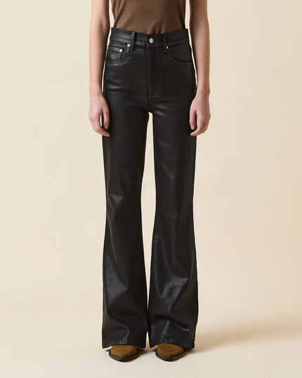 Le Jean- Gigi Skinny Flare Denim- Black Coated - Edit by Elaine Turner