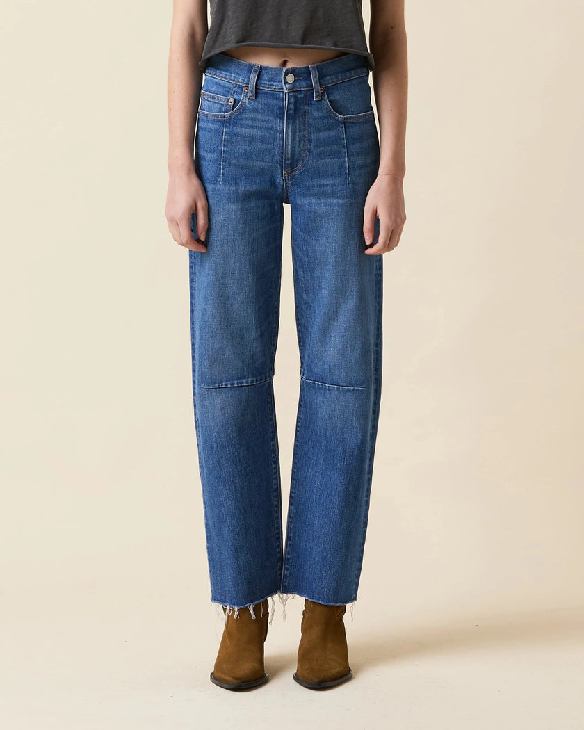 Le Jean- Pixie Ankle Fray Mid Rise Denim- Bohemian Blue - Edit by Elaine Turner