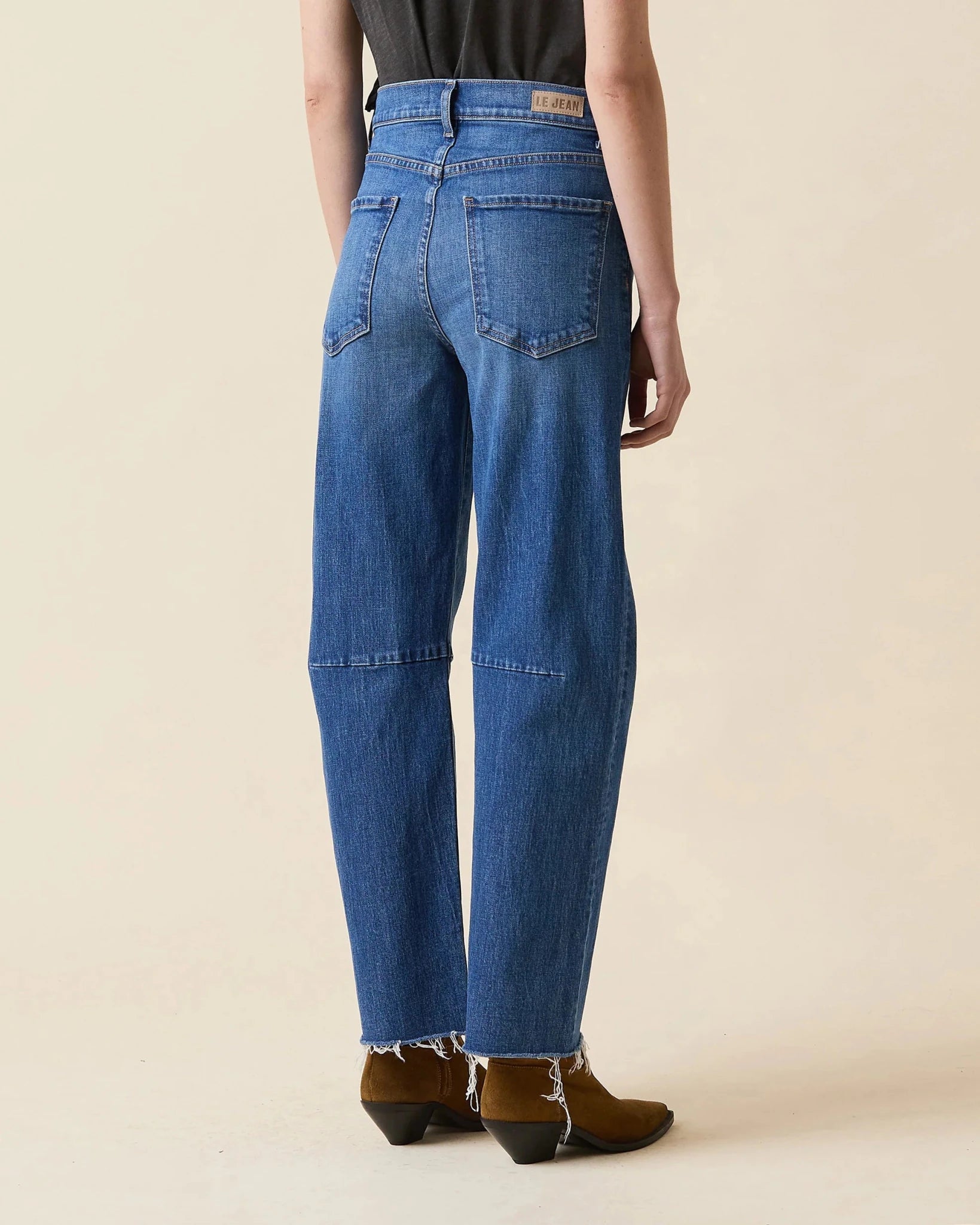 Le Jean- Pixie Ankle Fray Mid Rise Denim- Bohemian Blue - Edit by Elaine Turner