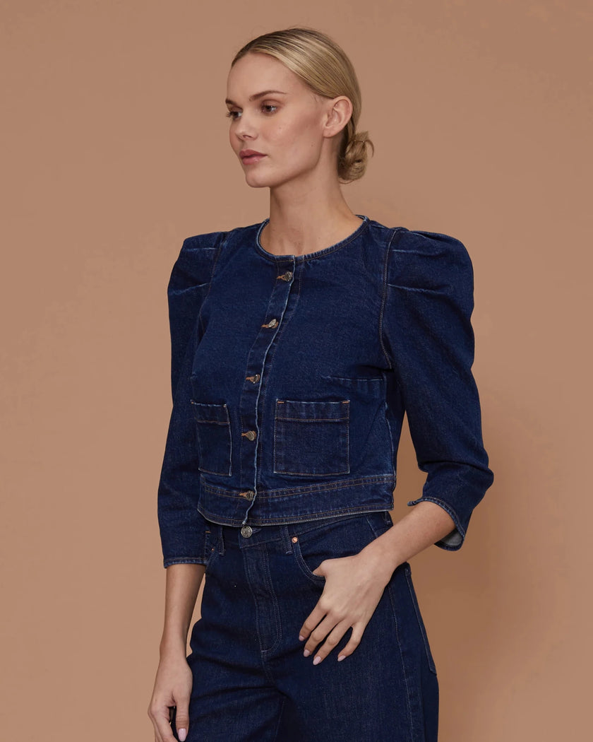 Le Jean- Sienna Denim Jacket- Ink - Edit by Elaine Turner