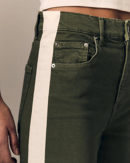 Le Jean- Track Column - Olive Green - Edit by Elaine Turner