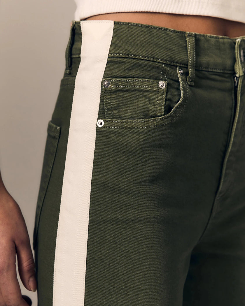 Le Jean- Track Column - Olive Green - Edit by Elaine Turner