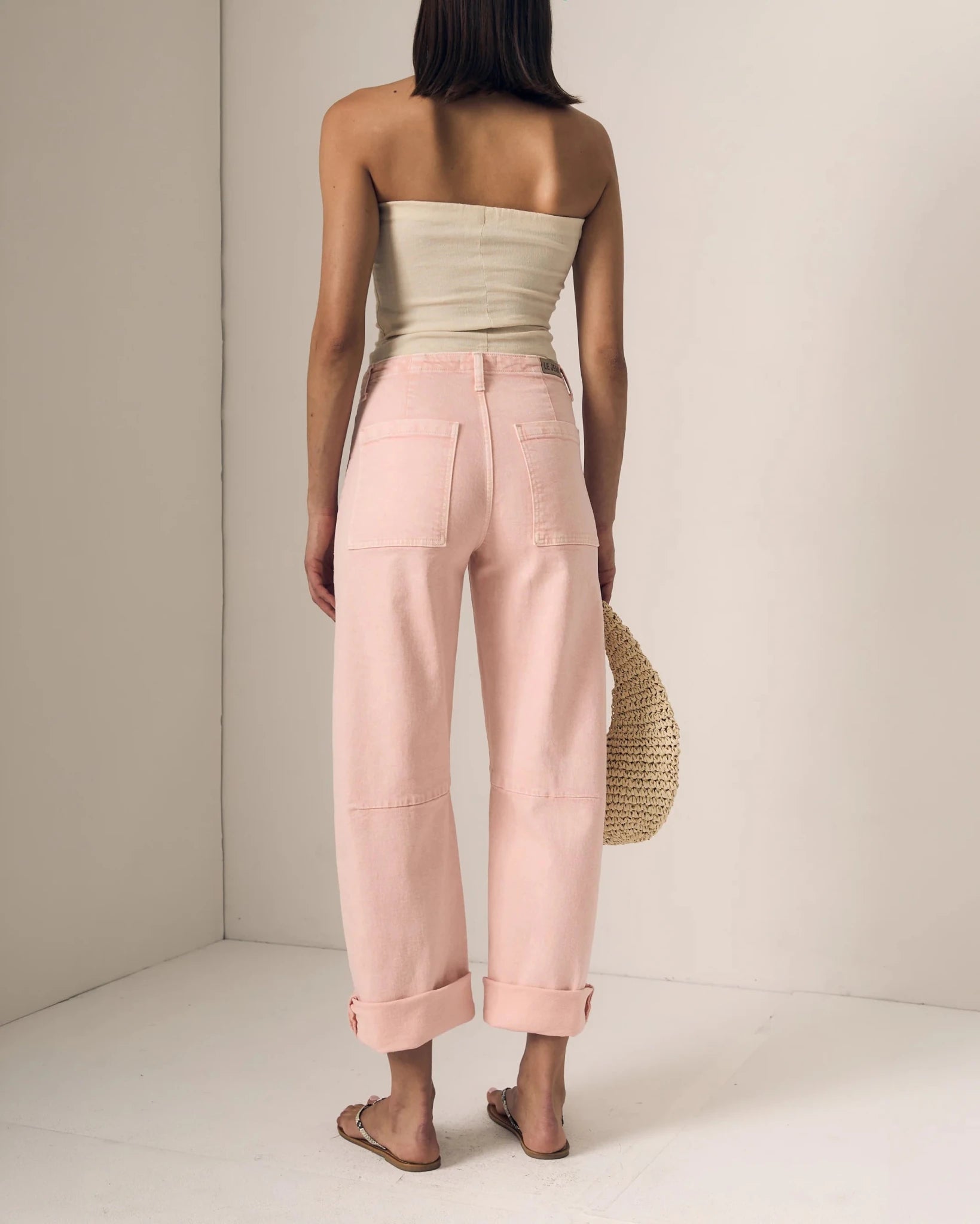 Le Jean- Utility Soft Barrel Denim- Peachy - Edit by Elaine Turner