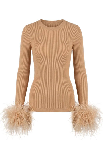 Le Superbe- Extra Crew Neck Sweater - Camel - Edit by Elaine Turner