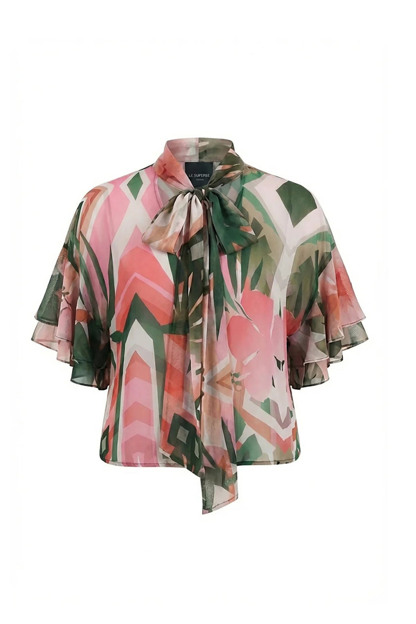 Le Superbe- Josephine Geo Tropical Blouse - Edit by Elaine Turner