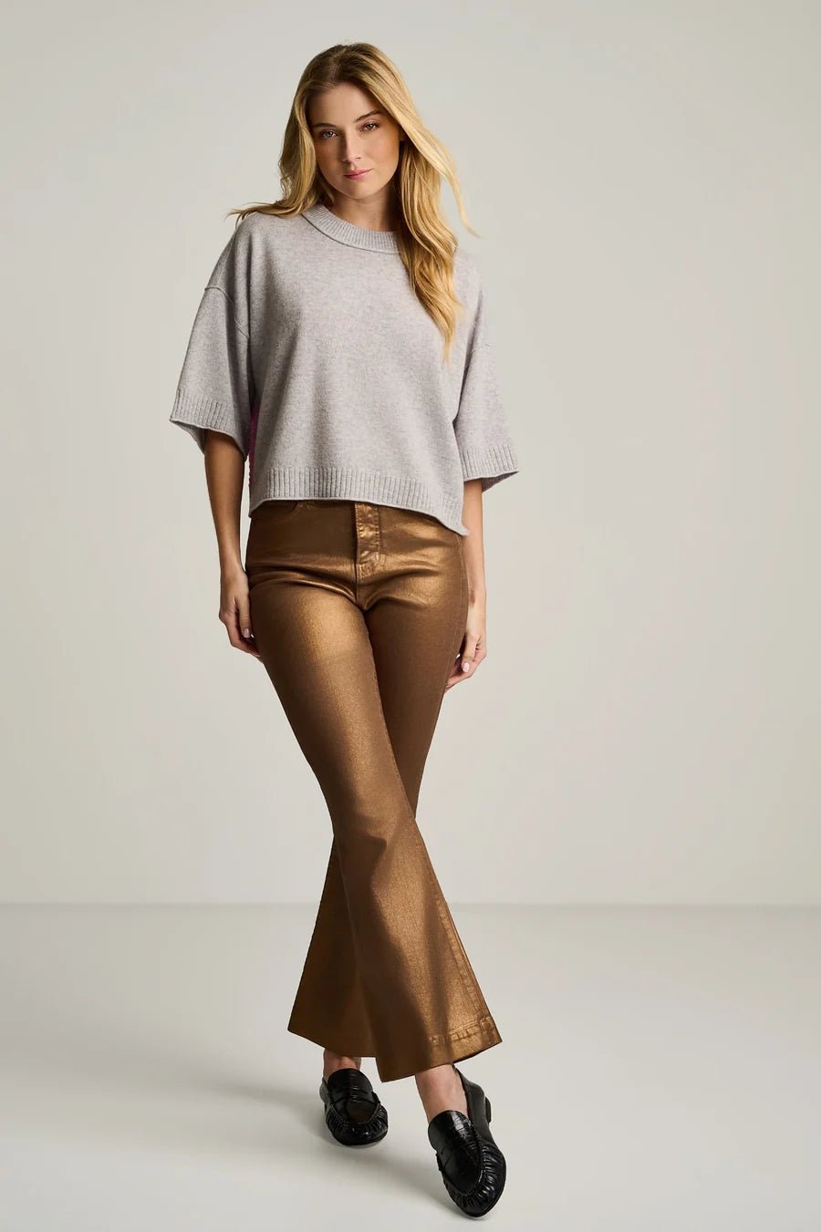 LISA TODD- Crew Mate Cashmere Sweater - Smoke - Edit by Elaine Turner