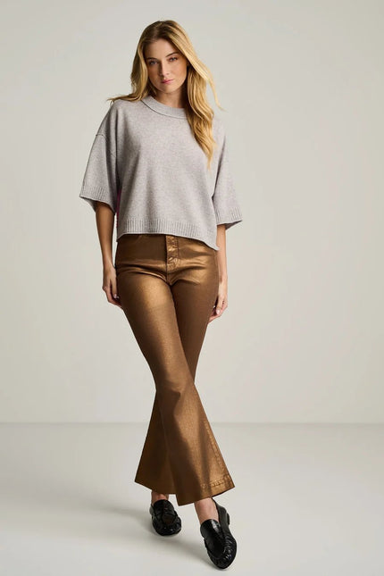 LISA TODD- Crew Mate Cashmere Sweater - Smoke - Edit by Elaine Turner