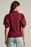 LISA TODD- Pure Pima Collet Top - Merlot - Edit by Elaine Turner
