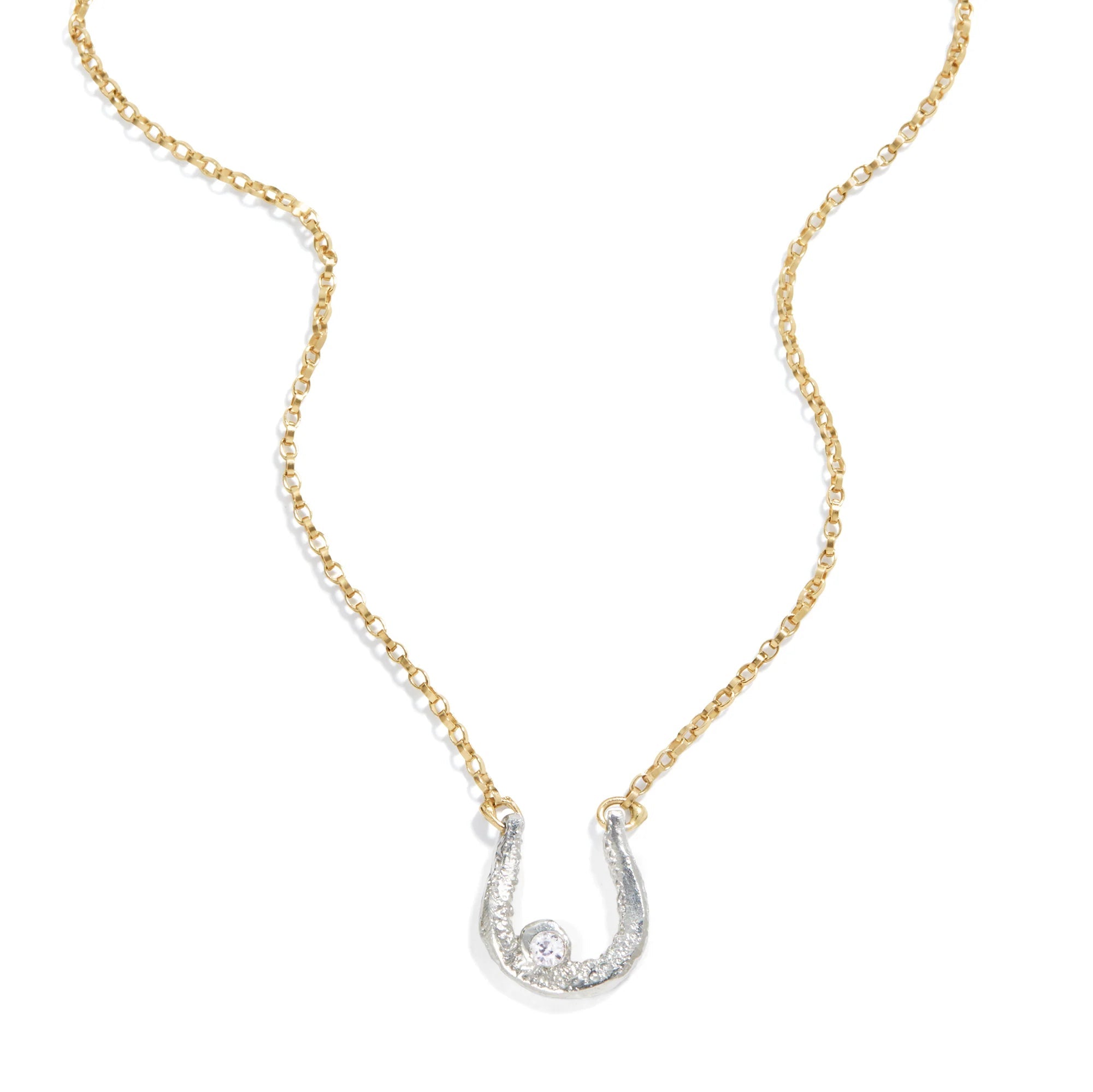 Lucky Horseshoe Necklace- GV/SS - Edit by Elaine Turner