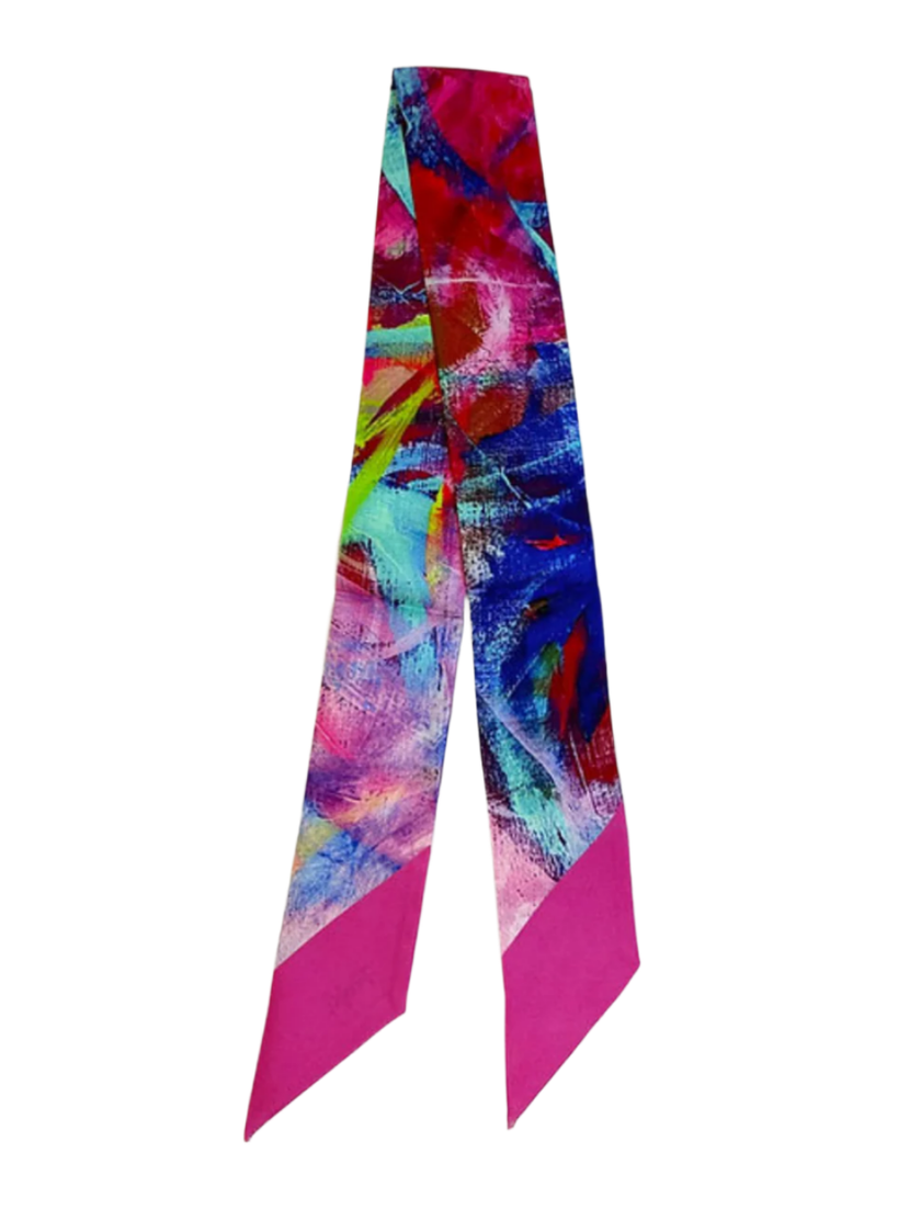 NOLA RoKi Silky Scarf by Debbie Pakzaben (Purple /Pink) - Edit by Elaine Turner