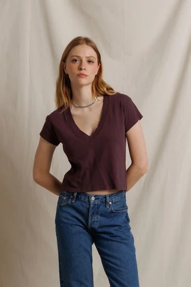 Perfect White Tee- Alanis - Cherry Lacquer - Edit by Elaine Turner