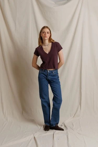 Perfect White Tee- Alanis - Cherry Lacquer - Edit by Elaine Turner