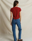 Perfect White Tee- Alanis - Ruby Red - Edit by Elaine Turner