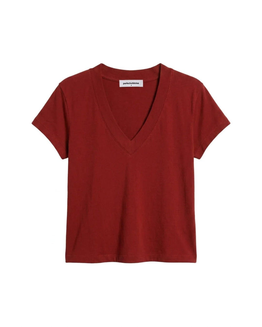 Perfect White Tee- Alanis - Ruby Red - Edit by Elaine Turner