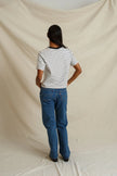 Perfect White Tee- Atlas- Navy Stripe - Edit by Elaine Turner