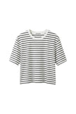 Perfect White Tee- Atlas- Navy Stripe - Edit by Elaine Turner