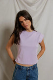 Perfect White Tee- Porter Cap Sleeve Tee- Ultraviolet - Edit by Elaine Turner