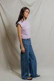 Perfect White Tee- Porter Cap Sleeve Tee- Ultraviolet - Edit by Elaine Turner