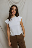 Perfect White Tee- Porter Cap Sleeve Tee- White - Edit by Elaine Turner