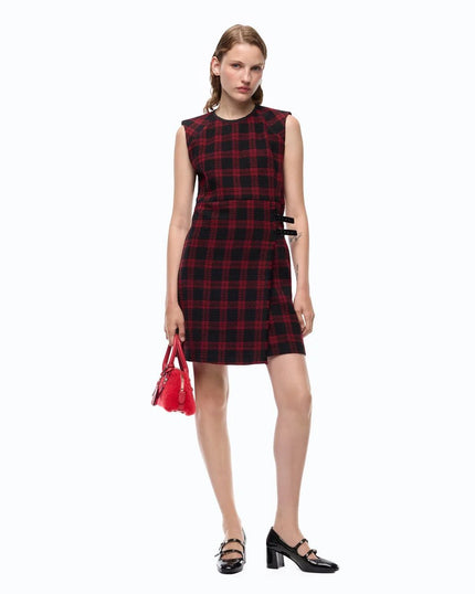 Pinko- Amaranda Abito Tweed Black/Red - Edit by Elaine Turner