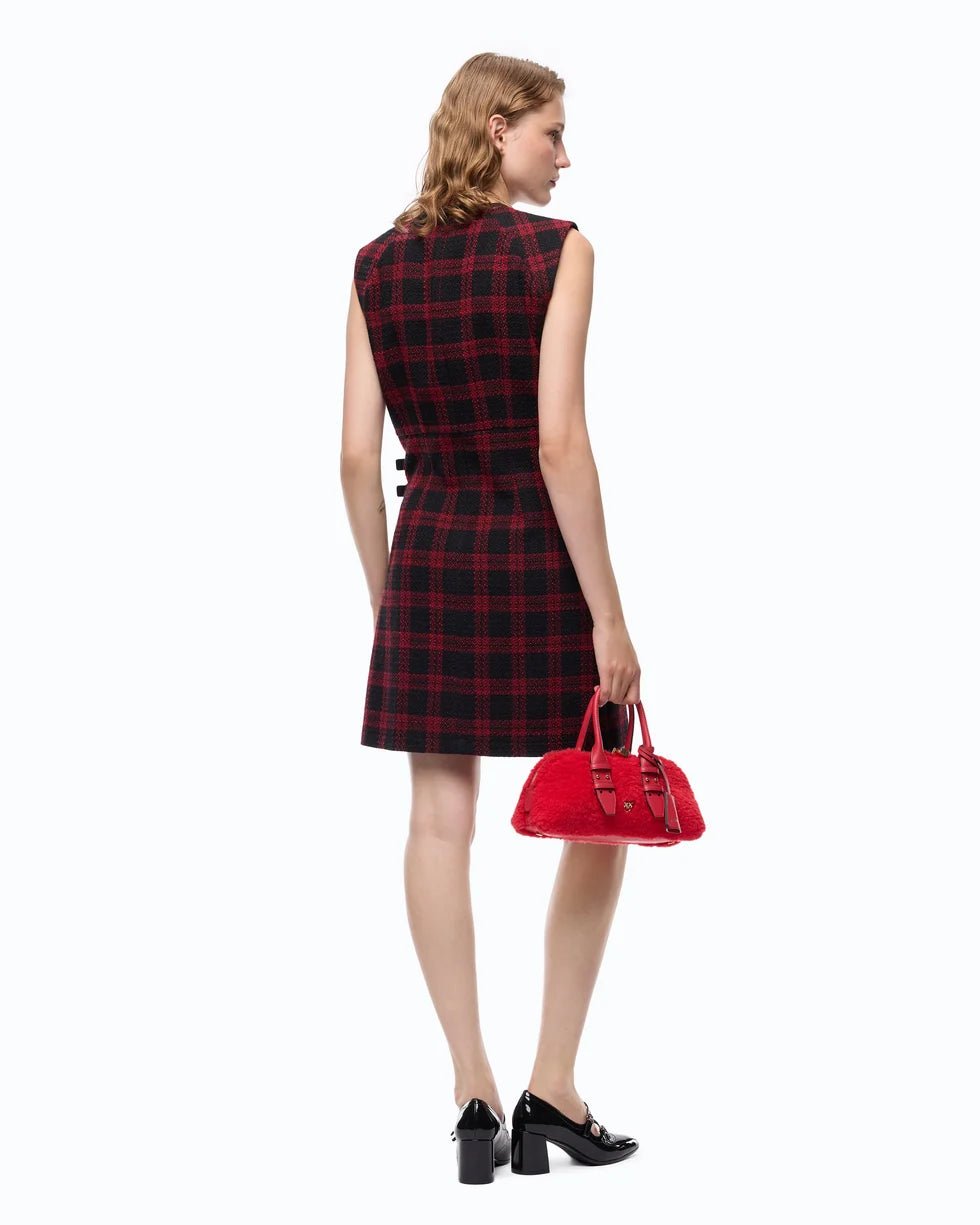Pinko- Amaranda Abito Tweed Black/Red - Edit by Elaine Turner