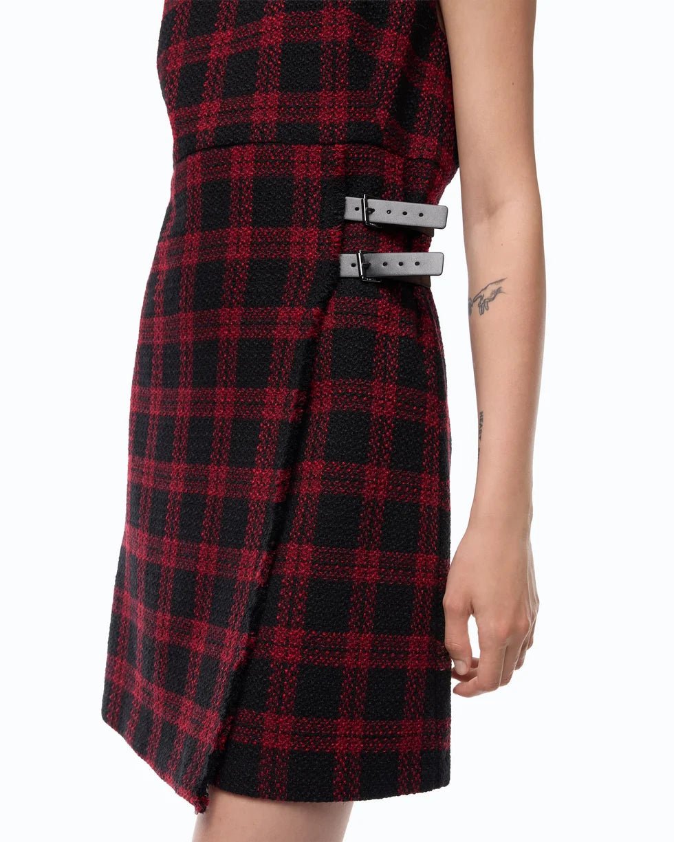 Pinko- Amaranda Abito Tweed Black/Red - Edit by Elaine Turner