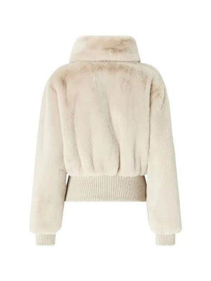 Pinko- Bagels Bomber Aspen Rainy Day Beige - Edit by Elaine Turner