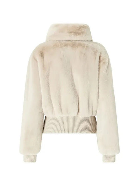 Pinko- Bagels Bomber Aspen Rainy Day Beige - Edit by Elaine Turner