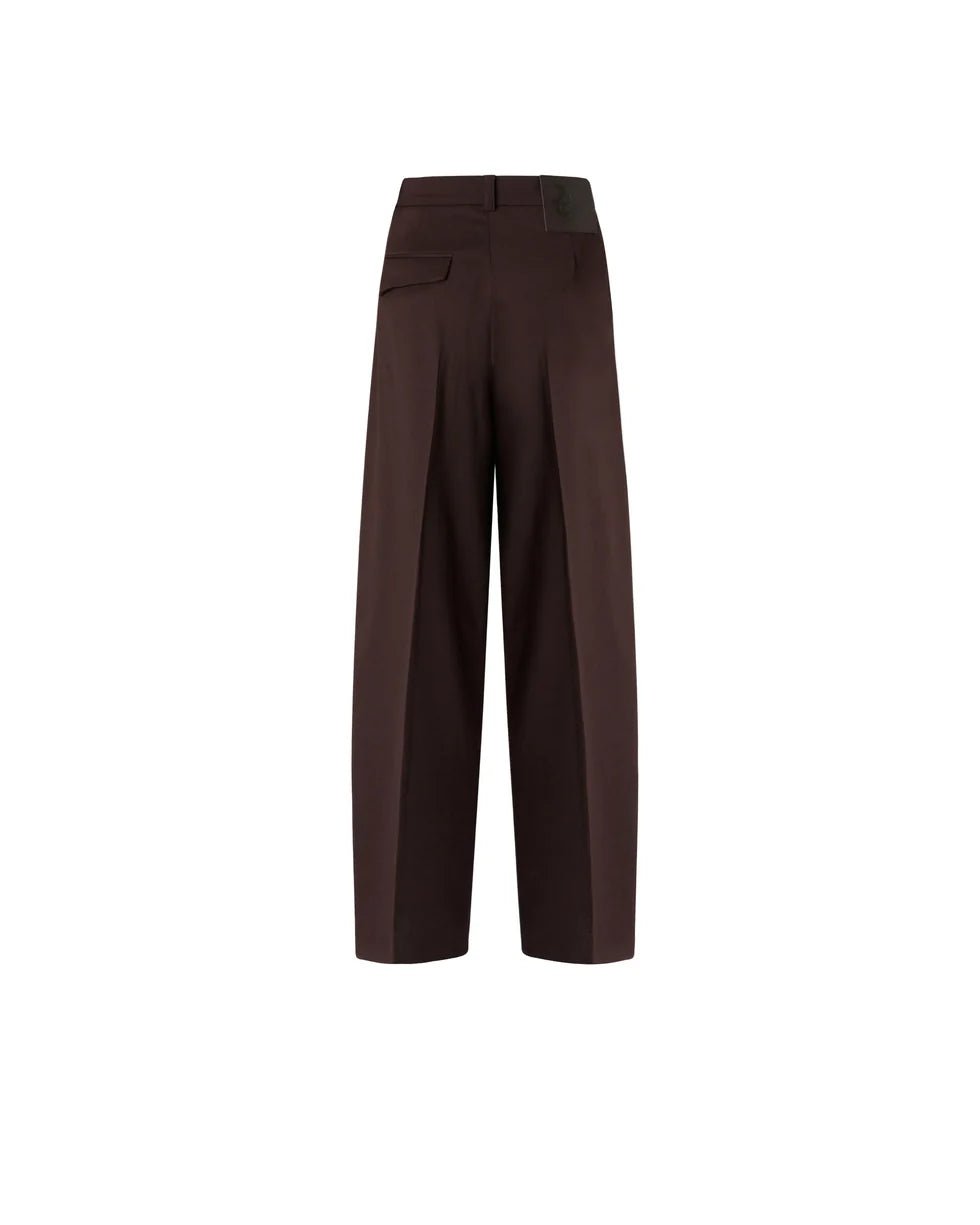 PINKO- Balbino Pants - Barrel Fit Trousers - Beyond the Dark Brown - Edit by Elaine Turner