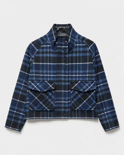 Pinko- Campanula Caban Jacket Black/Blue Multi-Color - Edit by Elaine Turner