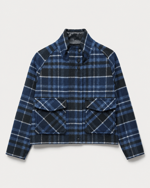 Pinko- Campanula Caban Jacket Black/Blue Multi-Color - Edit by Elaine Turner