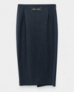 PINKO- Capena Flannel Skirt - Blue/Grey - Edit by Elaine Turner
