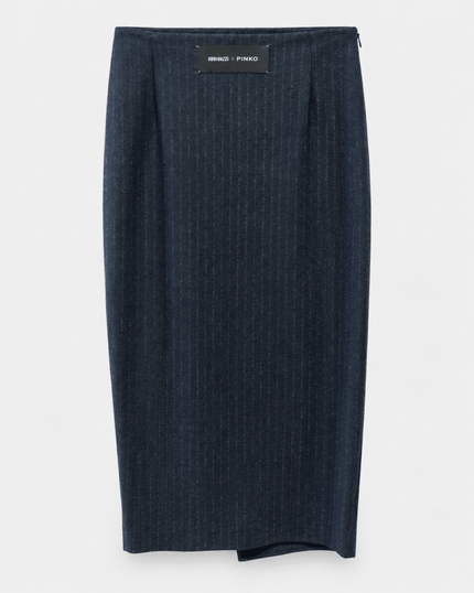 PINKO- Capena Flannel Skirt - Blue/Grey - Edit by Elaine Turner