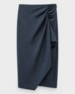 PINKO- Capena Flannel Skirt - Blue/Grey - Edit by Elaine Turner