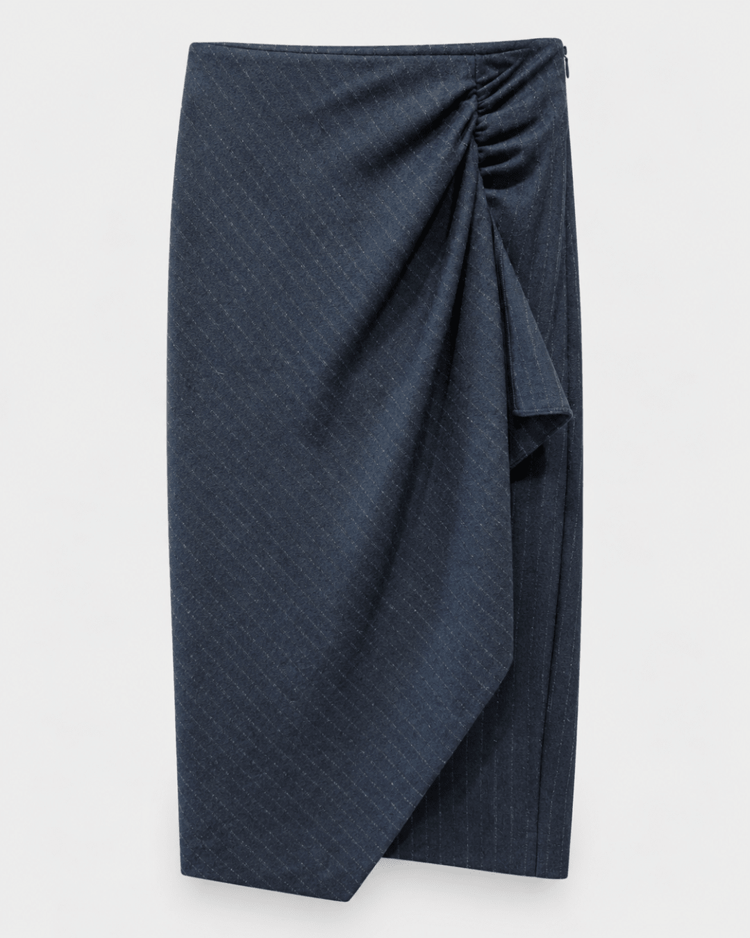 PINKO- Capena Flannel Skirt - Blue/Grey - Edit by Elaine Turner