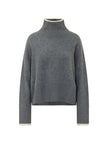 Pinko- Falkland Maglia Wool and Cashmere Turtleneck Sweater Dark Grey - Edit by Elaine Turner