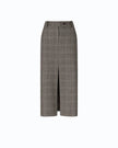 Pinko- Galega Gonna Misto Lana Beige/Bordeaux/Nero - Edit by Elaine Turner