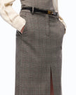 Pinko- Galega Gonna Misto Lana Beige/Bordeaux/Nero - Edit by Elaine Turner