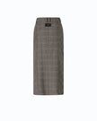 Pinko- Galega Gonna Misto Lana Beige/Bordeaux/Nero - Edit by Elaine Turner