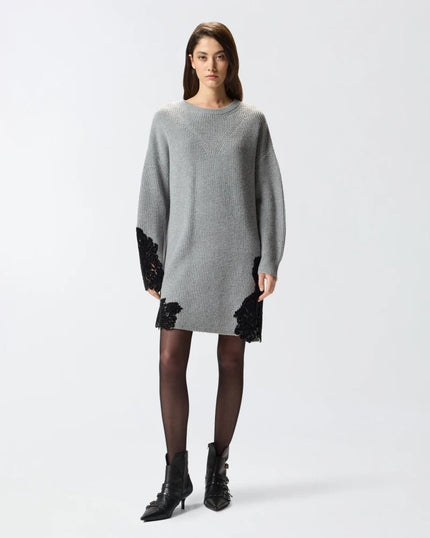 PINKO Knit Lace Mini Dress - Edit by Elaine Turner