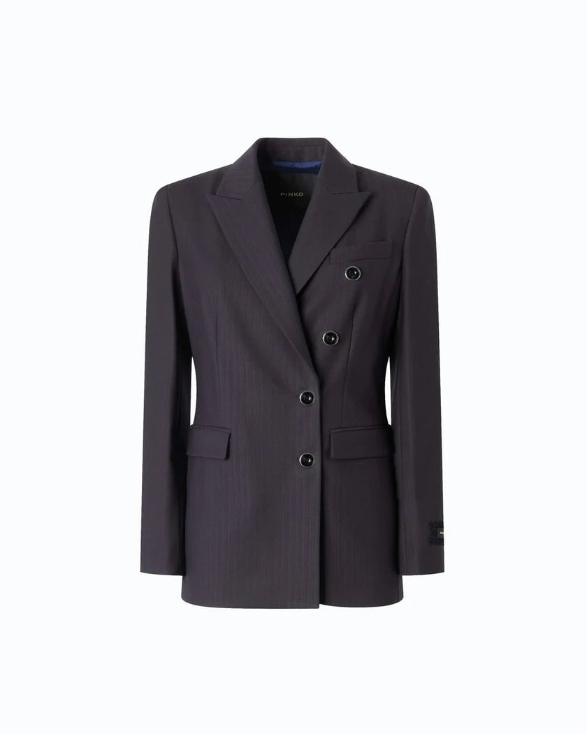 Pinko- New Amalfi Giacca Lana Deep Navy Blue - Edit by Elaine Turner