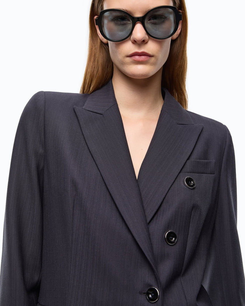 Pinko- New Amalfi Giacca Lana Deep Navy Blue - Edit by Elaine Turner