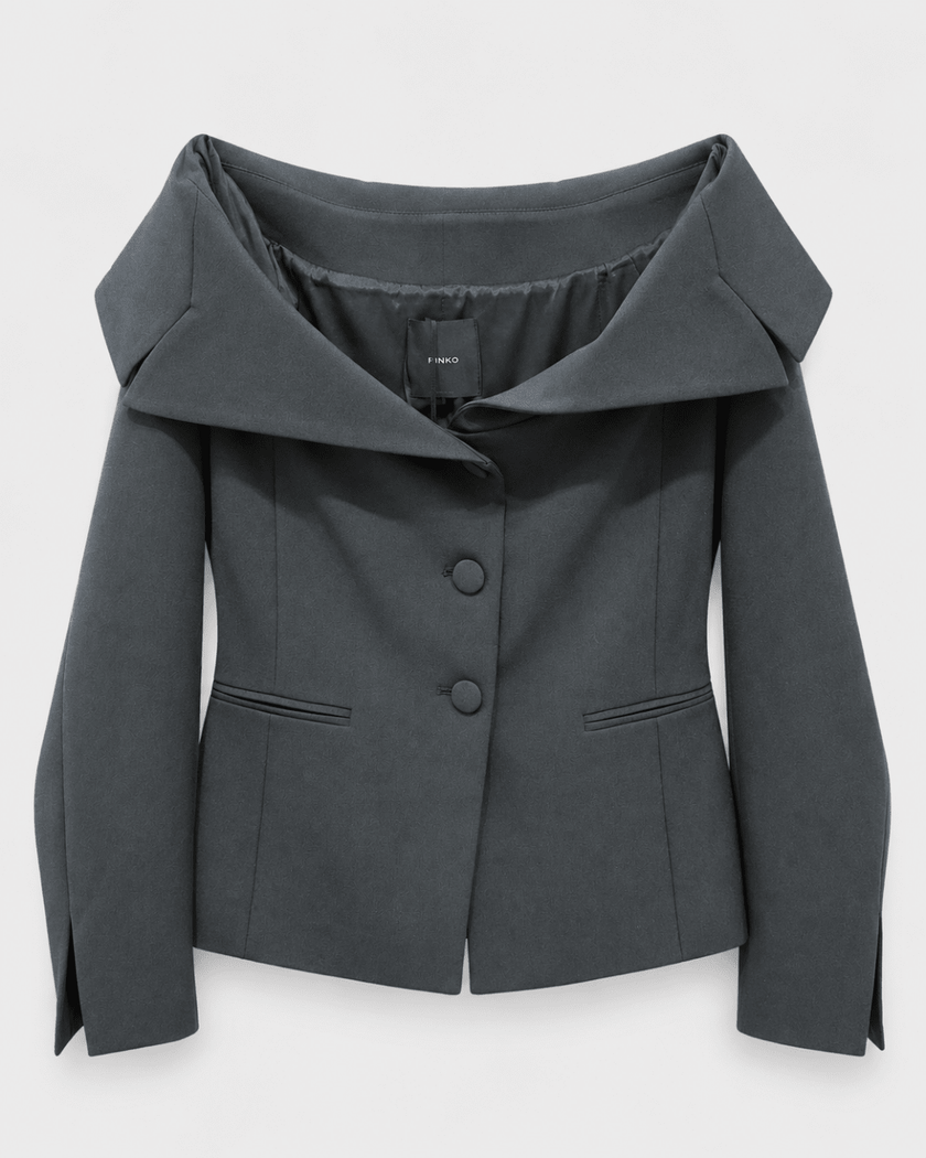 PINKO- New Biancale Crepe Jacket - Black - Edit by Elaine Turner