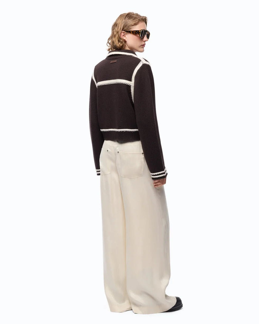 Pinko- New Sulcis Giacca Brown/White - Edit by Elaine Turner