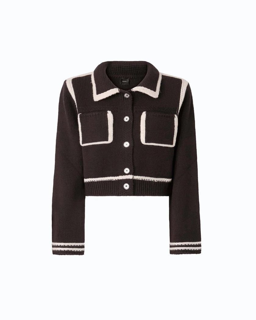 Pinko- New Sulcis Giacca Brown/White - Edit by Elaine Turner