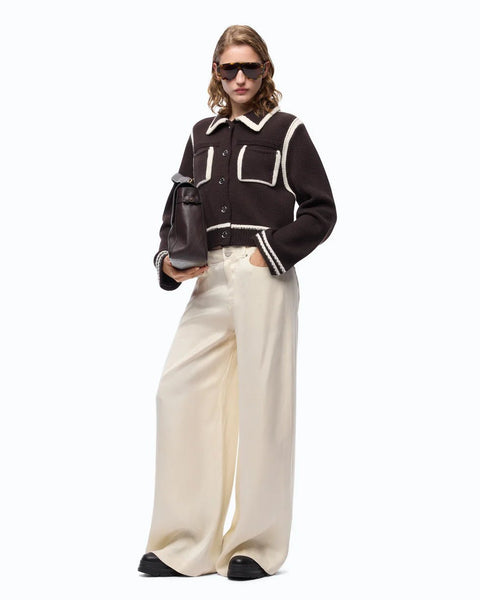 Pinko- New Sulcis Giacca Brown/White - Edit by Elaine Turner