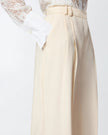 PINKO- Straight Cut Trousers w/ Pressed Pleat Detail - Edit by Elaine Turner