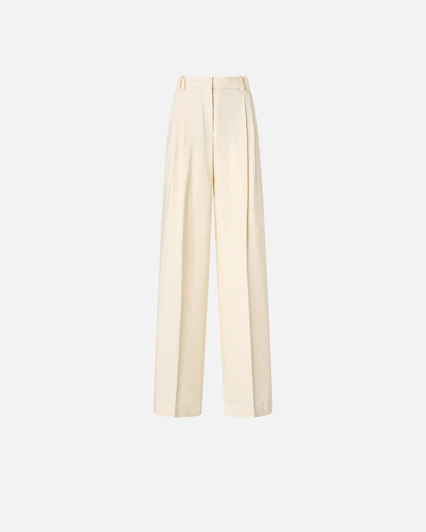 PINKO- Straight Cut Trousers w/ Pressed Pleat Detail - Edit by Elaine Turner